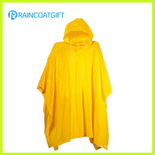Rvc-181 Reusable Adult Yellow PVC Rain Poncho